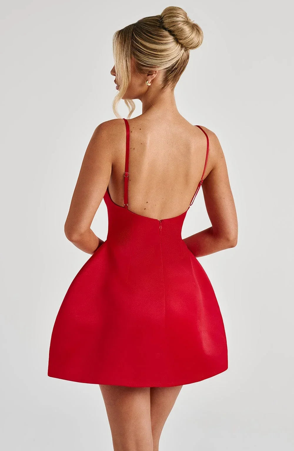 Solid-color Sexy Tank Top With Adjustable Straps Backless Mini Dress Jovera Joyce