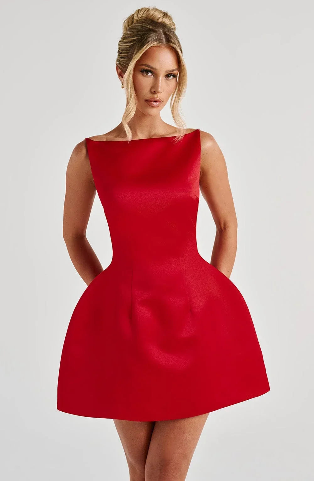Solid-color Sexy Tank Top With Adjustable Straps Backless Mini Dress Jovera Joyce