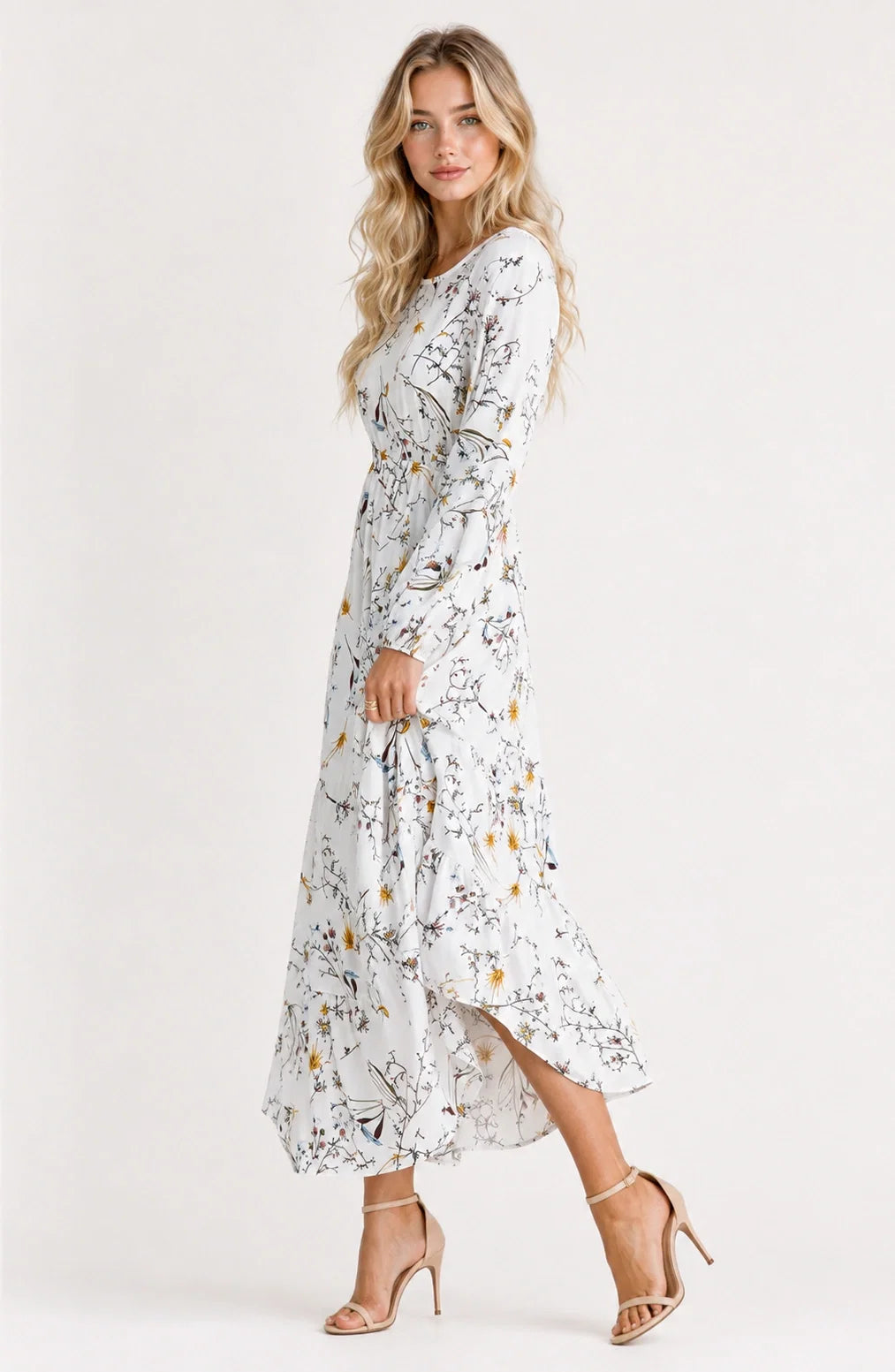 Jovera Joyce Jardin Éclat Floral Midi Dress