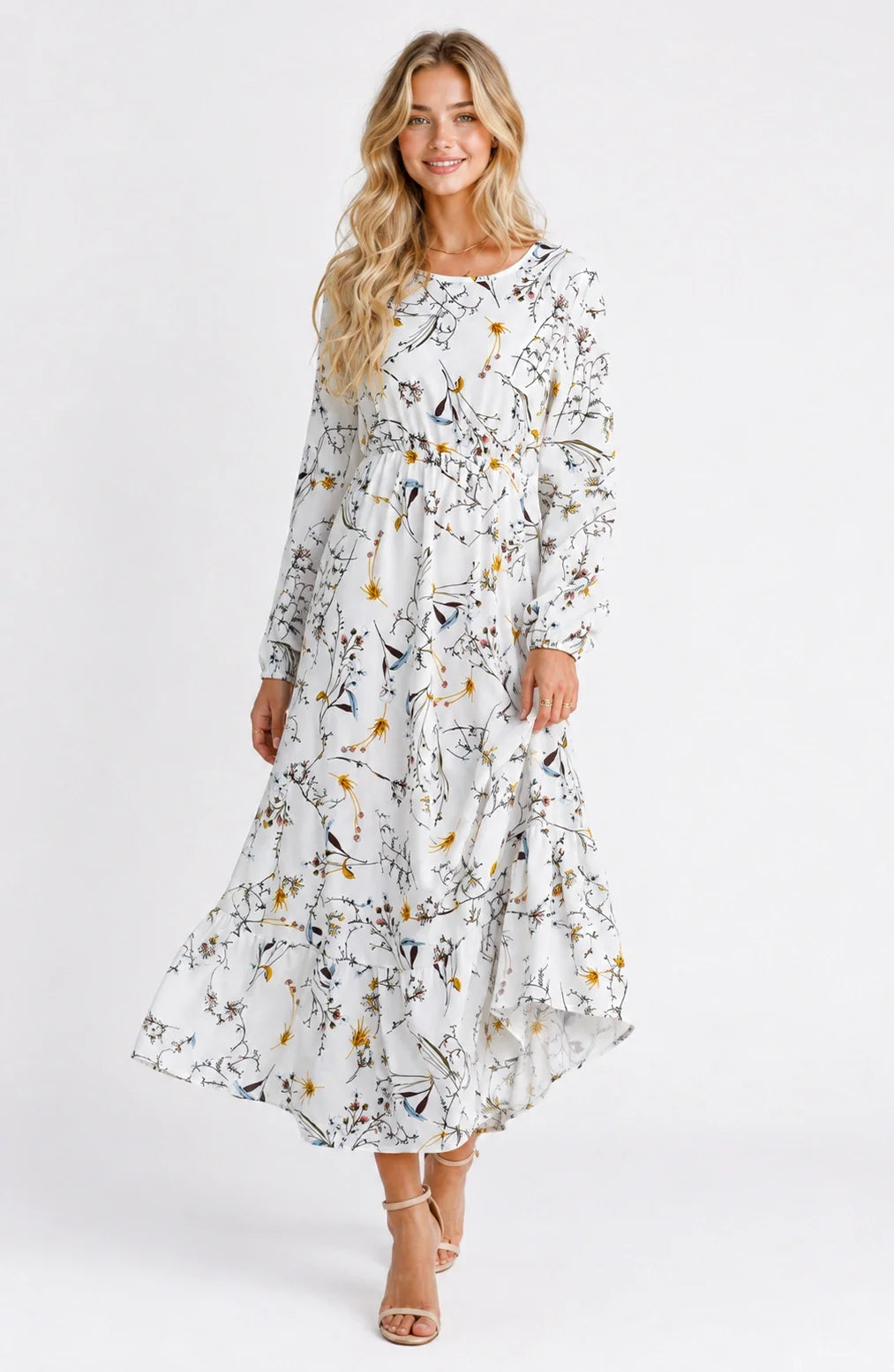 Jovera Joyce Jardin Éclat Floral Midi Dress