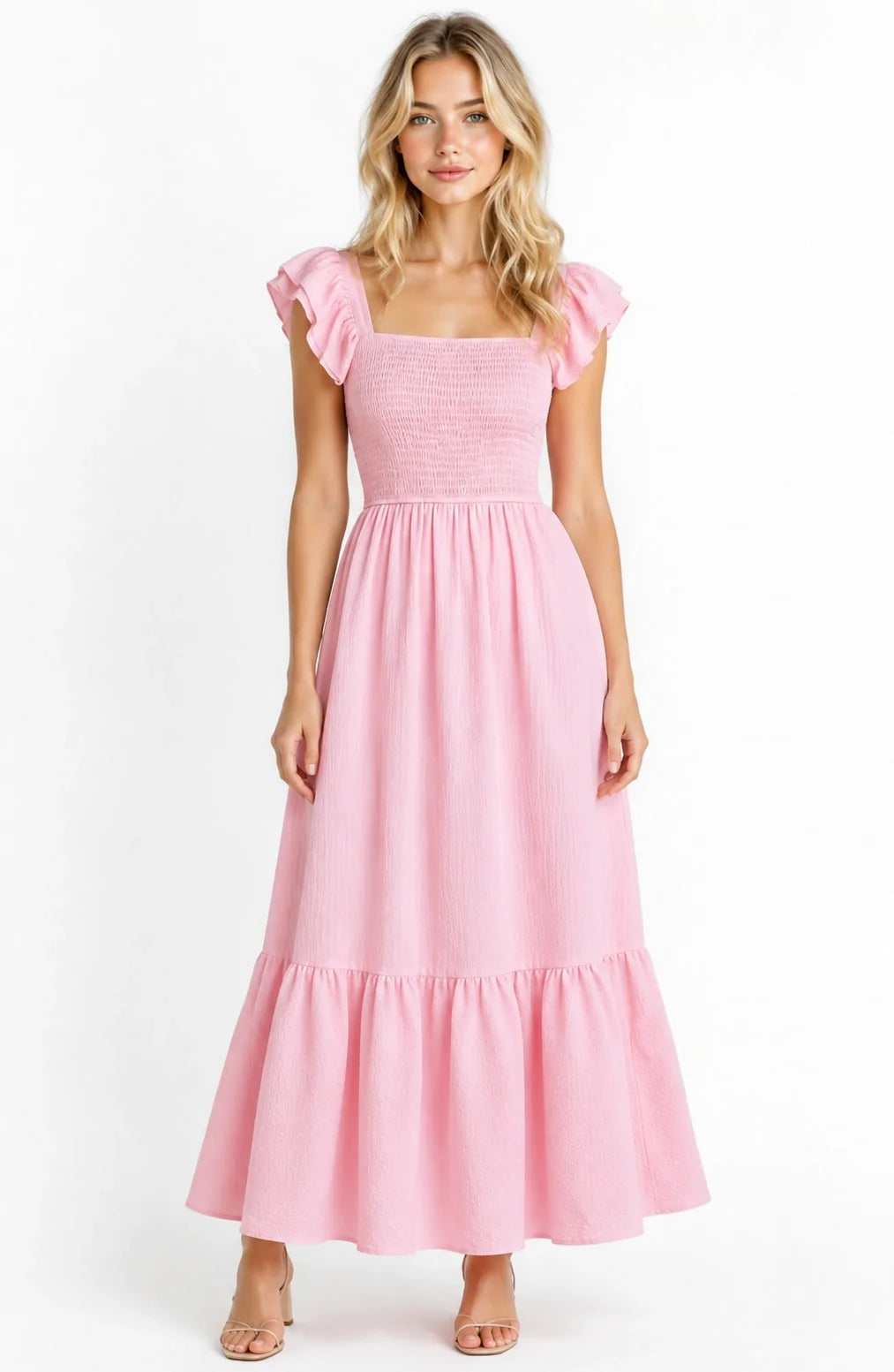 Jovera Joyce Lumière Belle Ruffle Maxi Dress