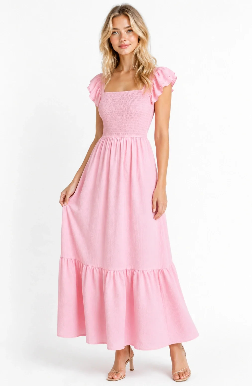 Jovera Joyce Lumière Belle Ruffle Maxi Dress