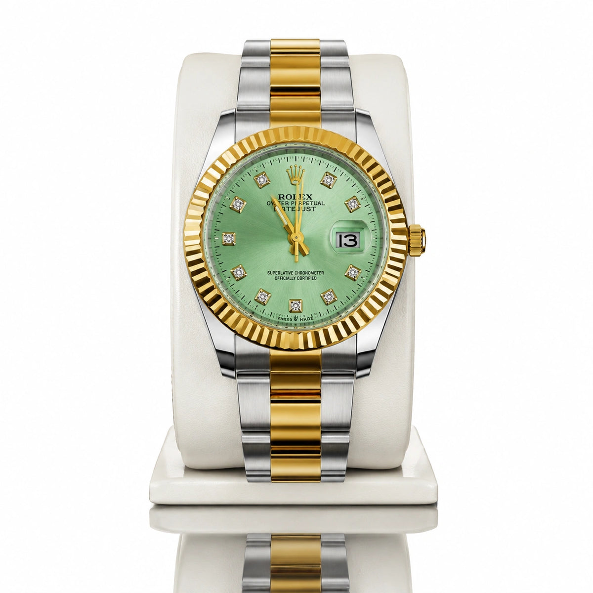 bbJovera Joyce Celestia Prestige Two-Tone Diamond Dial Women’s Timepiece