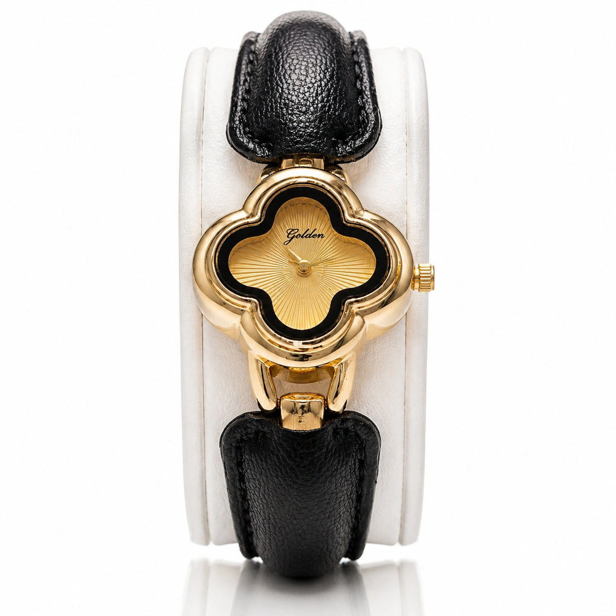 Jovera Joyce Noir Étoile Women’s Luxury Clover Timepiece