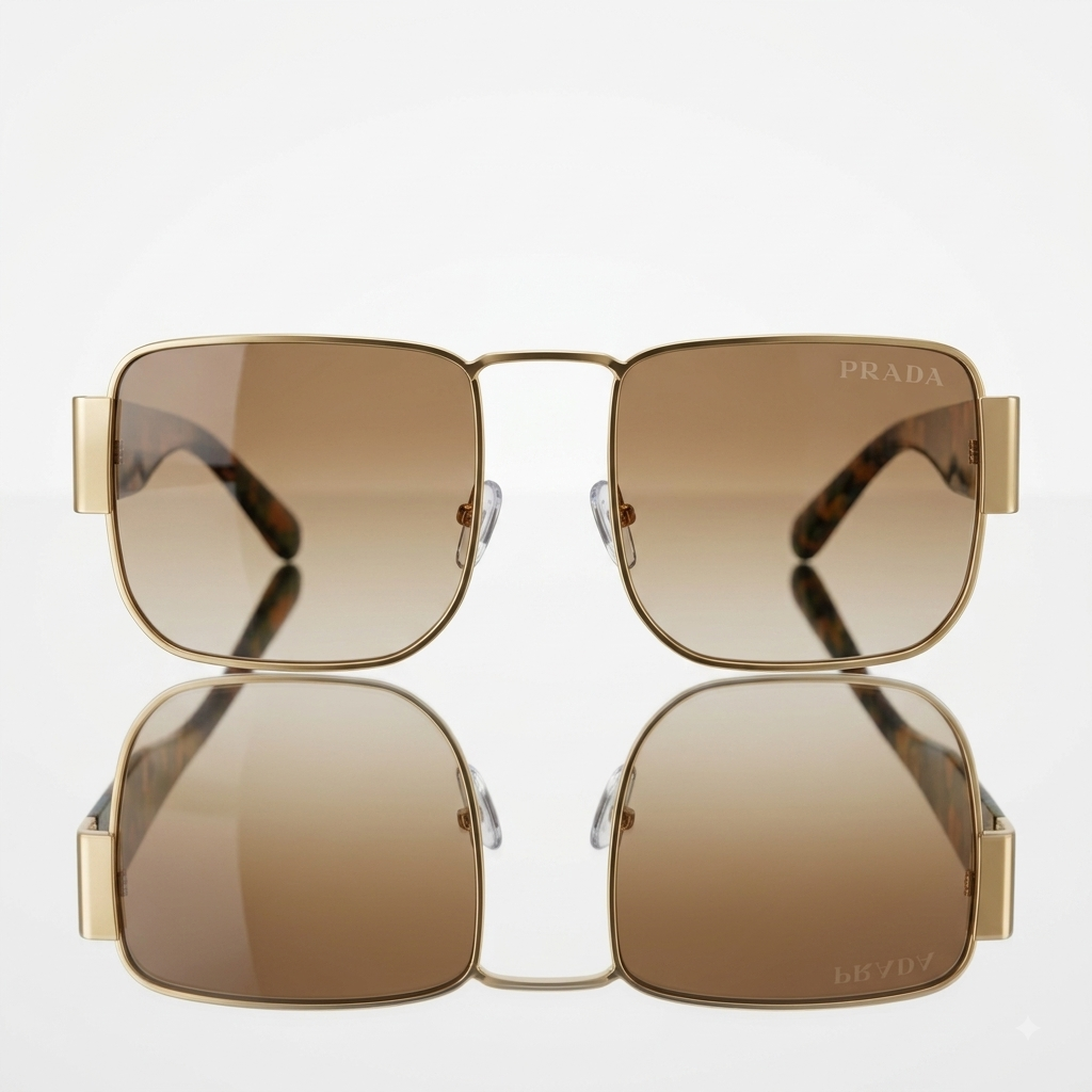 Prada Symbole Metal Square PR 57YS Luxury Sunglasses