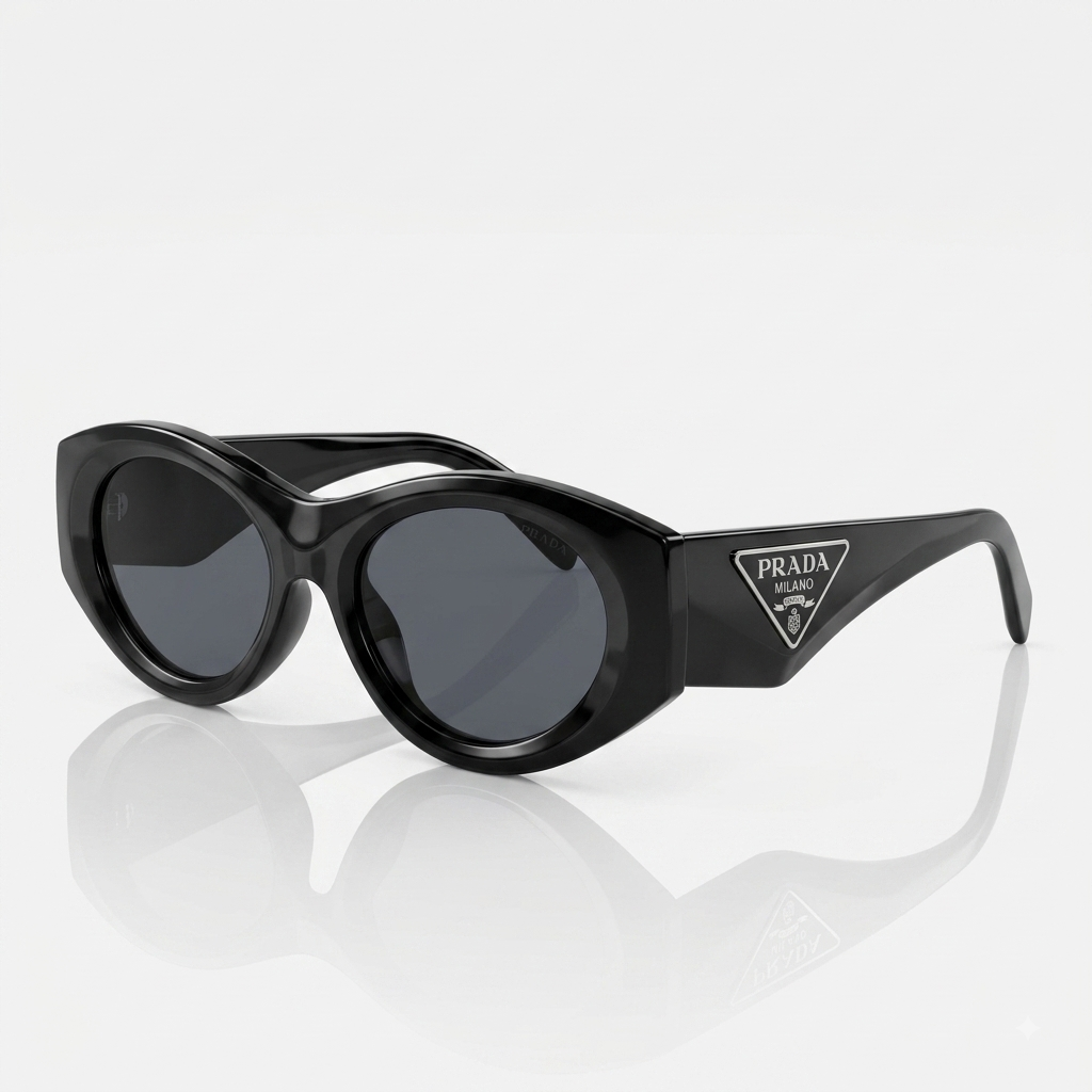 Prada Symbole Chunky Oval (PR 08YS) Luxury Sunglasses