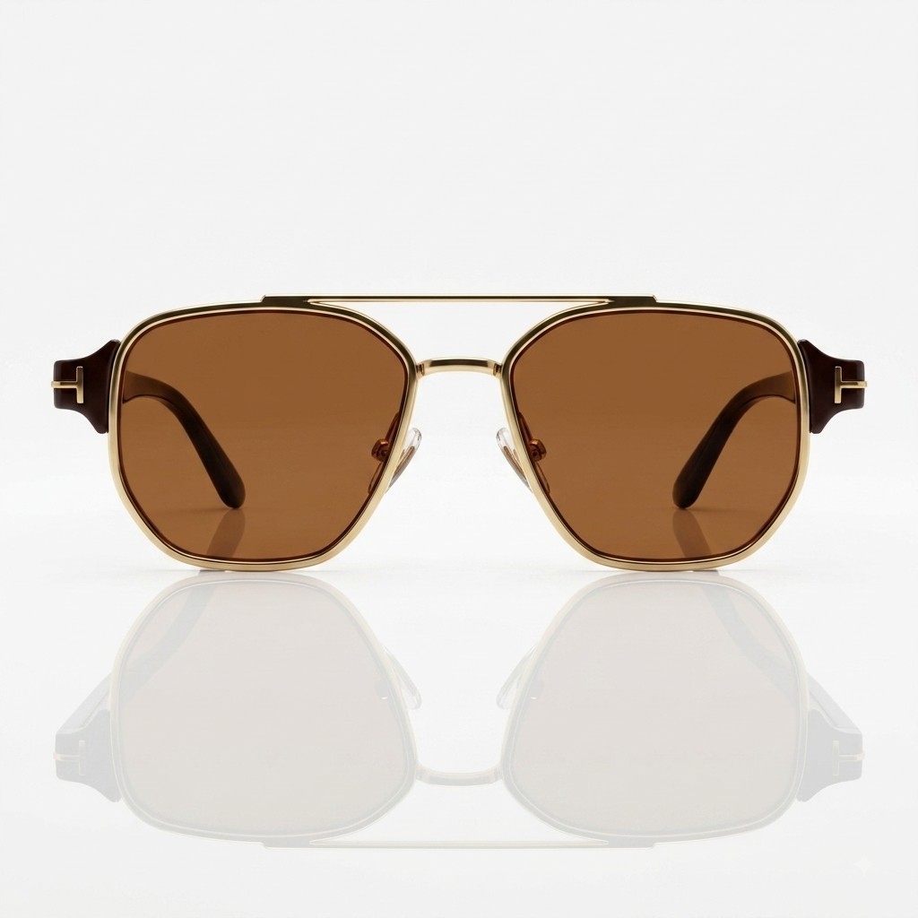 Tom Ford Bronson TF824 Geometric Aviator Luxury Sunglasses