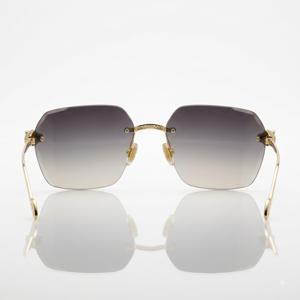 Cartier Panthère de Cartier (CT0122S) Luxury Rimless Sunglasses