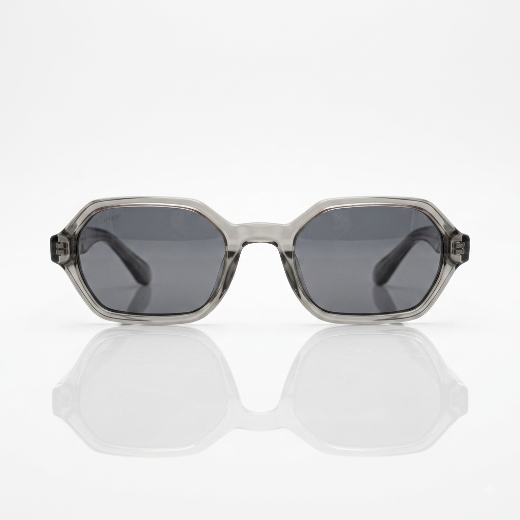 Cartier Signature Geometric Smoke Lenses (CT0240S) Luxury Sunglasses
