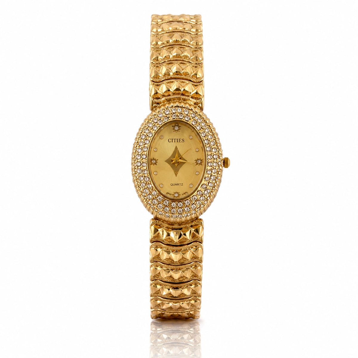 Jovera Joyce Golden Étoile Crystal Heritage Women’s Timepiece