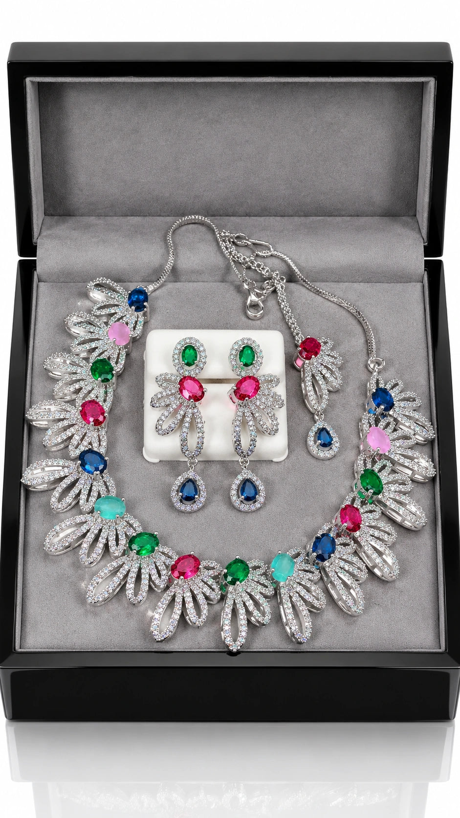 Jovera Joyce Aurora Garden Royale Multicolor Statement Jewellery Ensemble