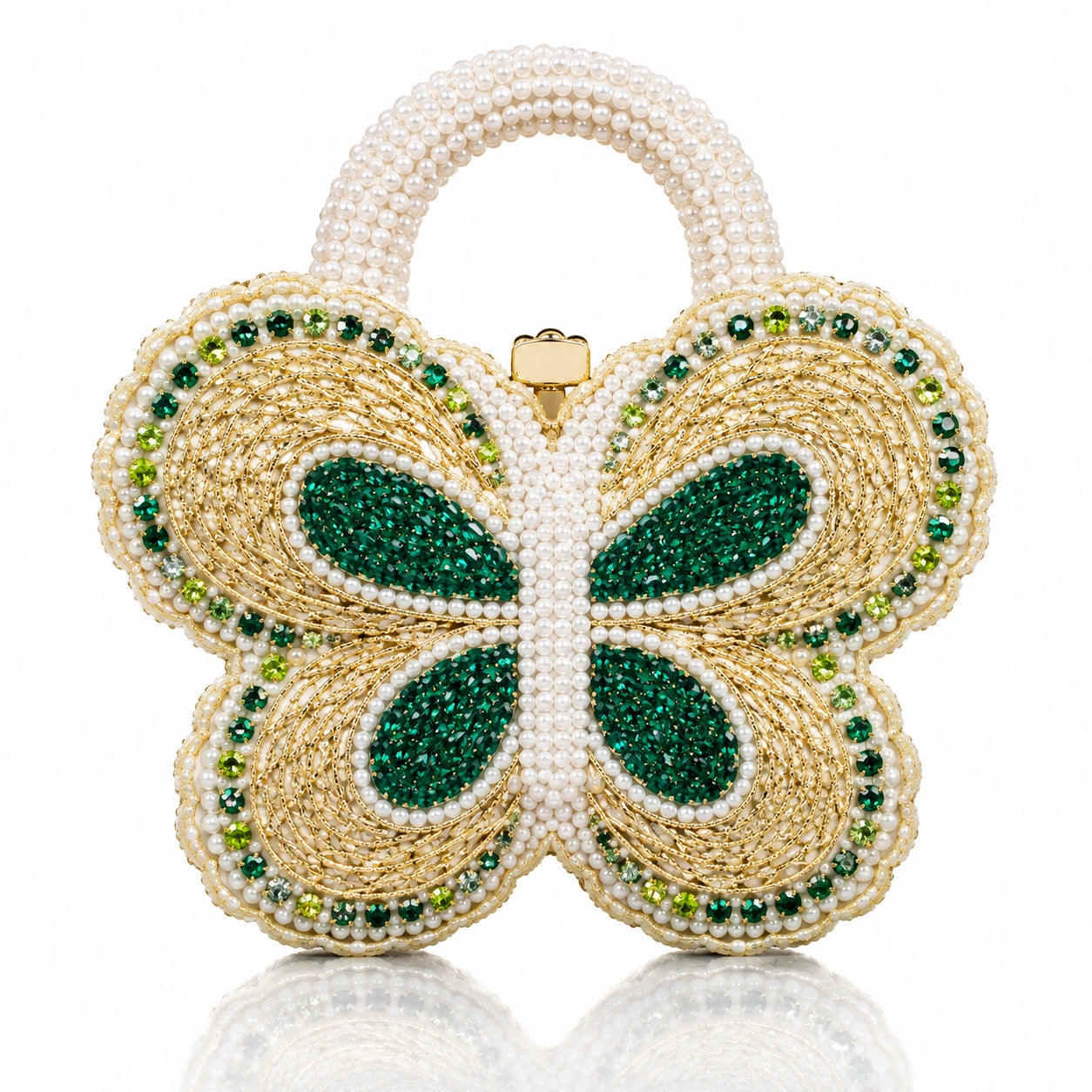 Jovera Joyce Papillon Royale Pearl Couture Evening Clutch