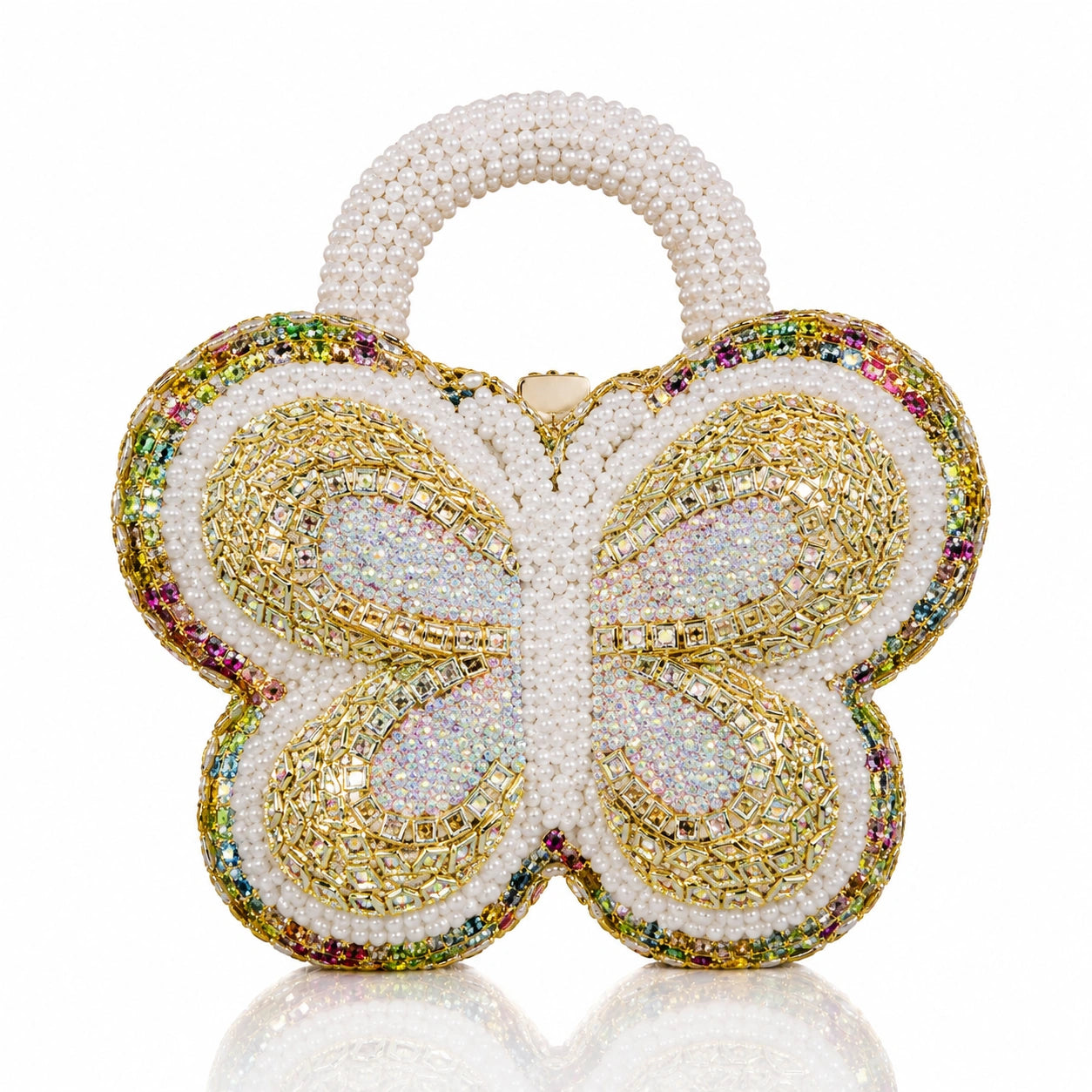 Jovera Joyce Papillon Royale Pearl Couture Evening Clutch