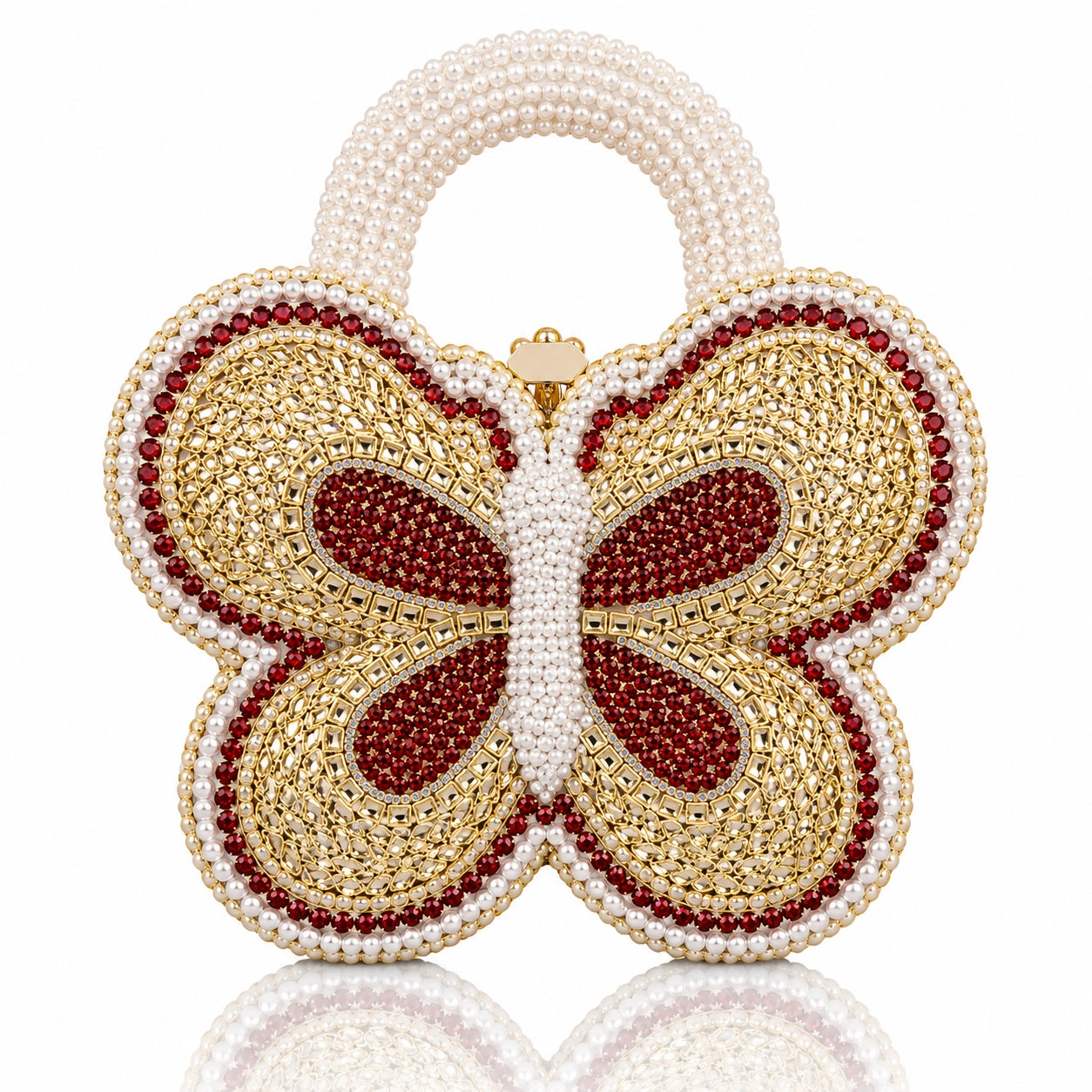Jovera Joyce Papillon Royale Pearl Couture Evening Clutch