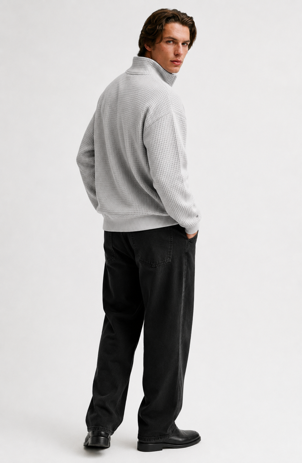 Lucerne Textured Quarter-Zip Pullover Jovera Joyce