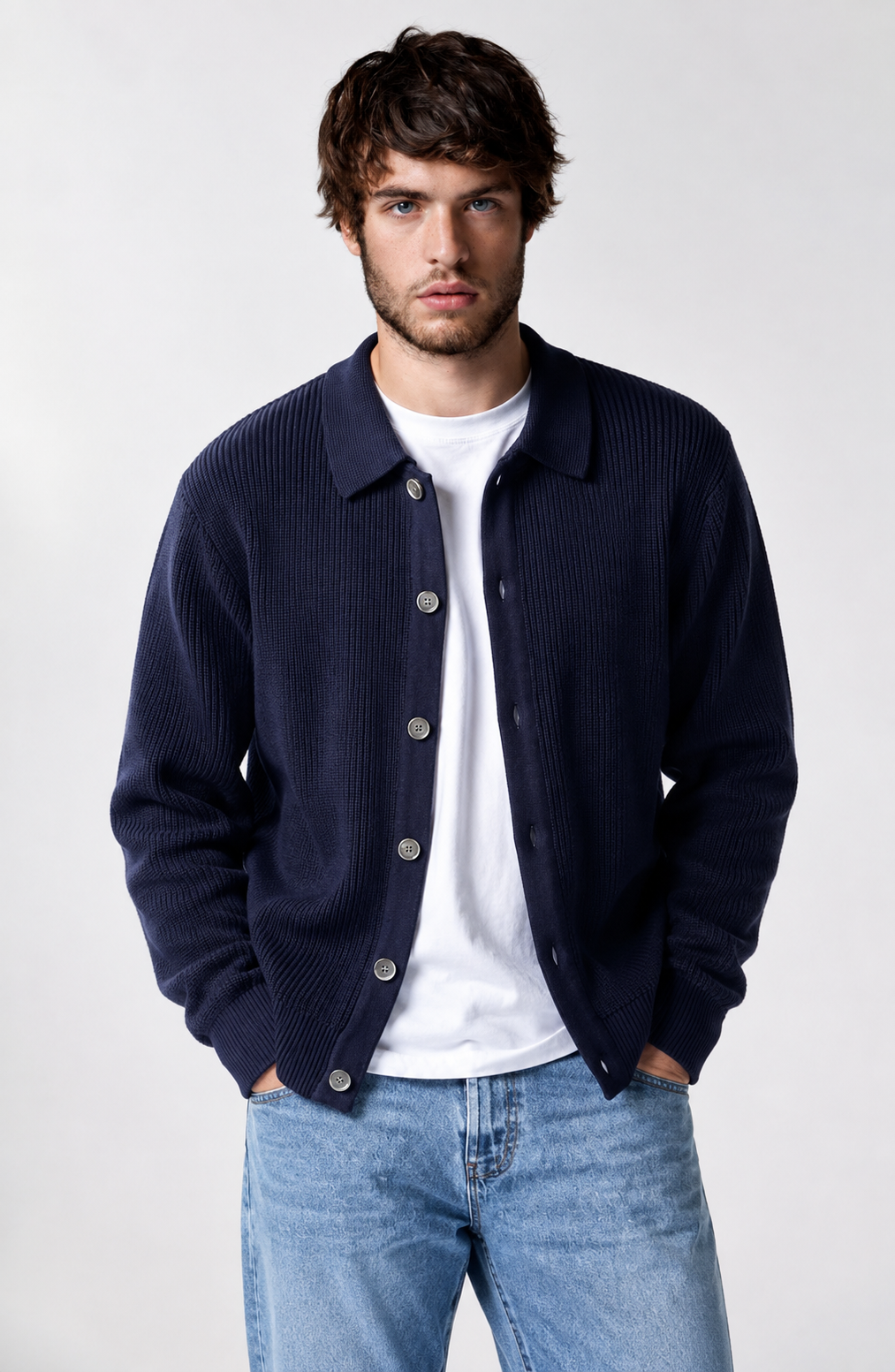 Oslo Ribbed Knit Cardigan Jovera Joyce