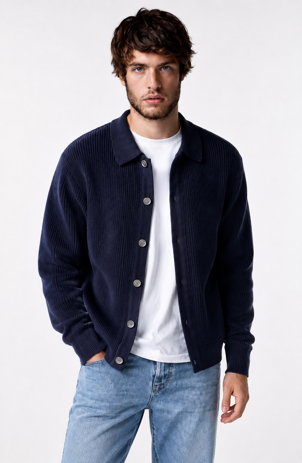 Oslo Ribbed Knit Cardigan Jovera Joyce