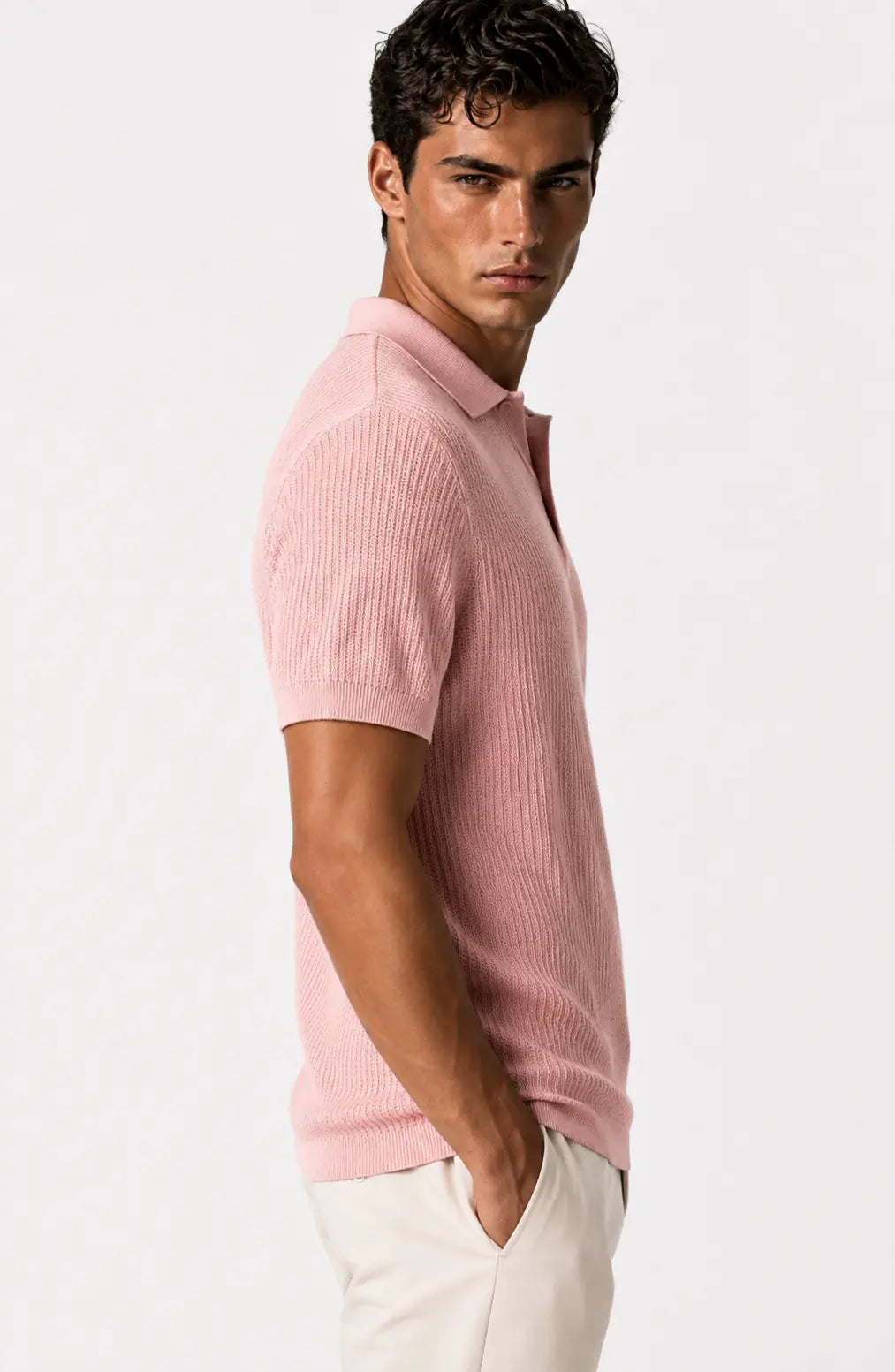 Jovera Joyce Roselle Textured Polo Knit Jovera Joyce