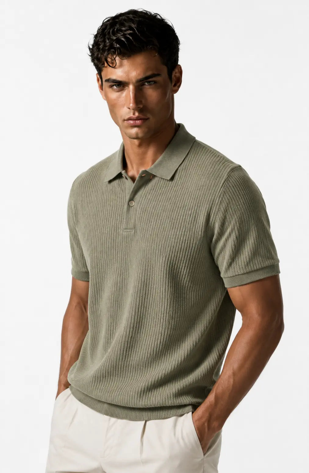 Jovera Joyce Roselle Textured Polo Knit Jovera Joyce