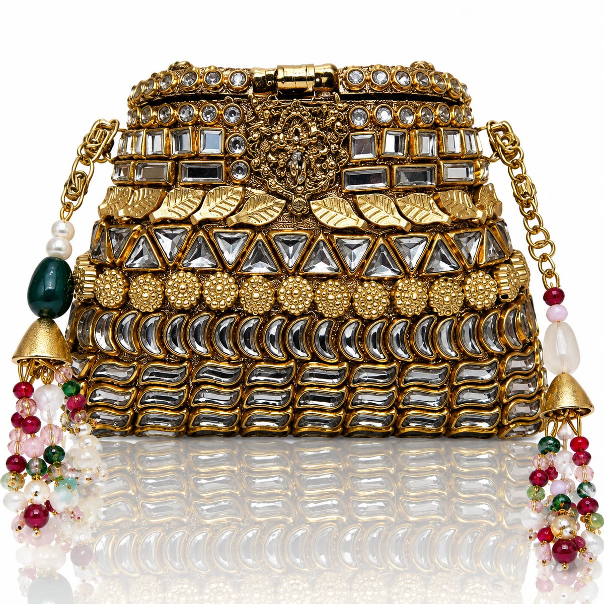 Jovera Joyce Imperial Seraphina Handcrafted Royal Embellished Evening Clutch