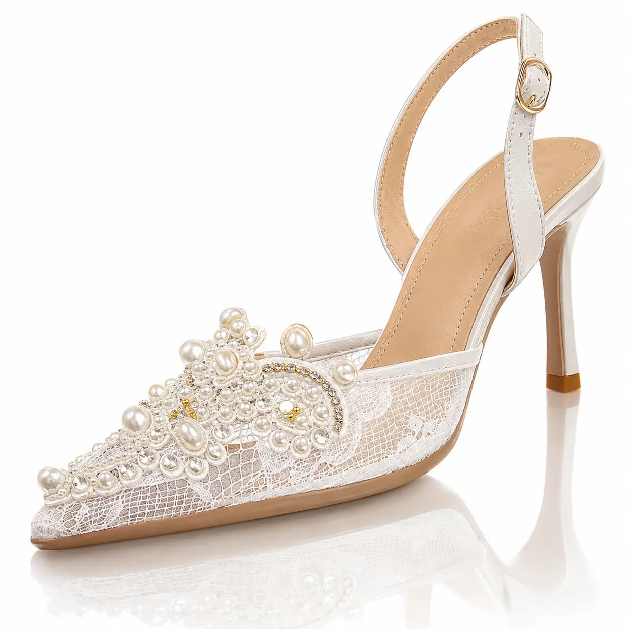 Women's Lace Fashion High Heels Pearls Jovera Joyce
