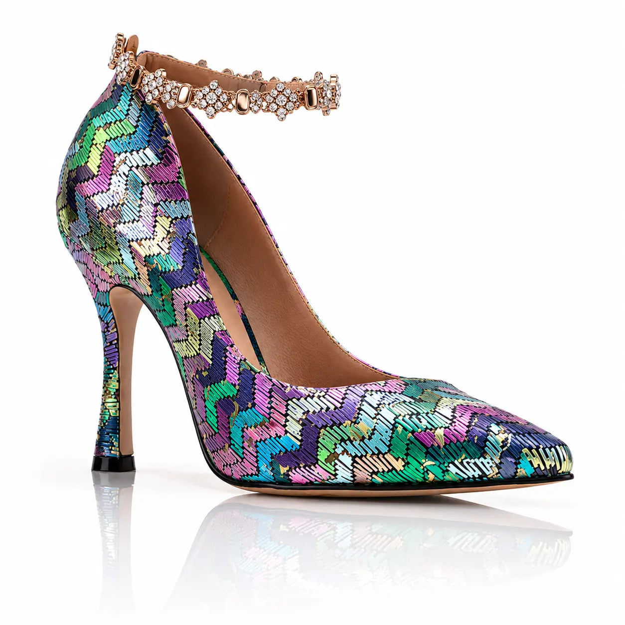 Plus-size Womens Colorful Patchwork Stilettos Jovera Joyce