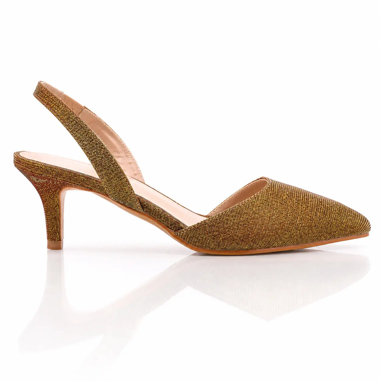 6cm Low-cut Pointed-toe Color-changing Cloth Plus Size Sandals Jovera Joyce