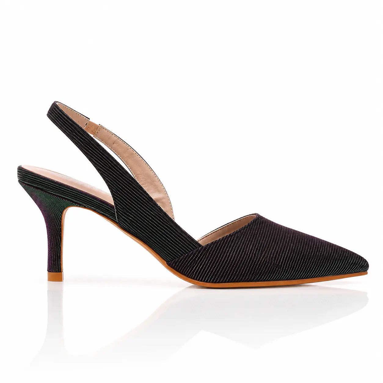 6cm Low-cut Pointed-toe Color-changing Cloth Plus Size Sandals Jovera Joyce