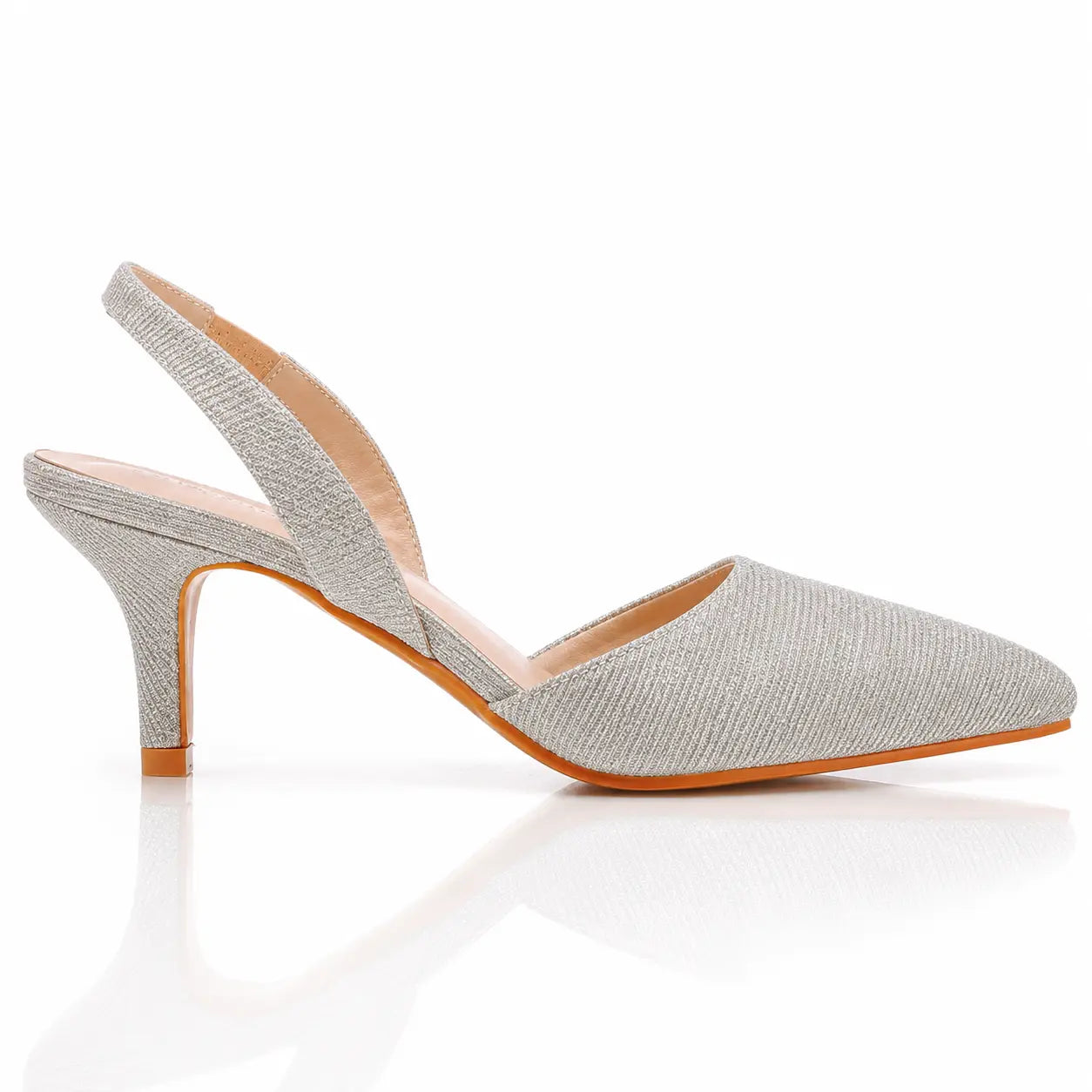 6cm Low-cut Pointed-toe Color-changing Cloth Plus Size Sandals Jovera Joyce