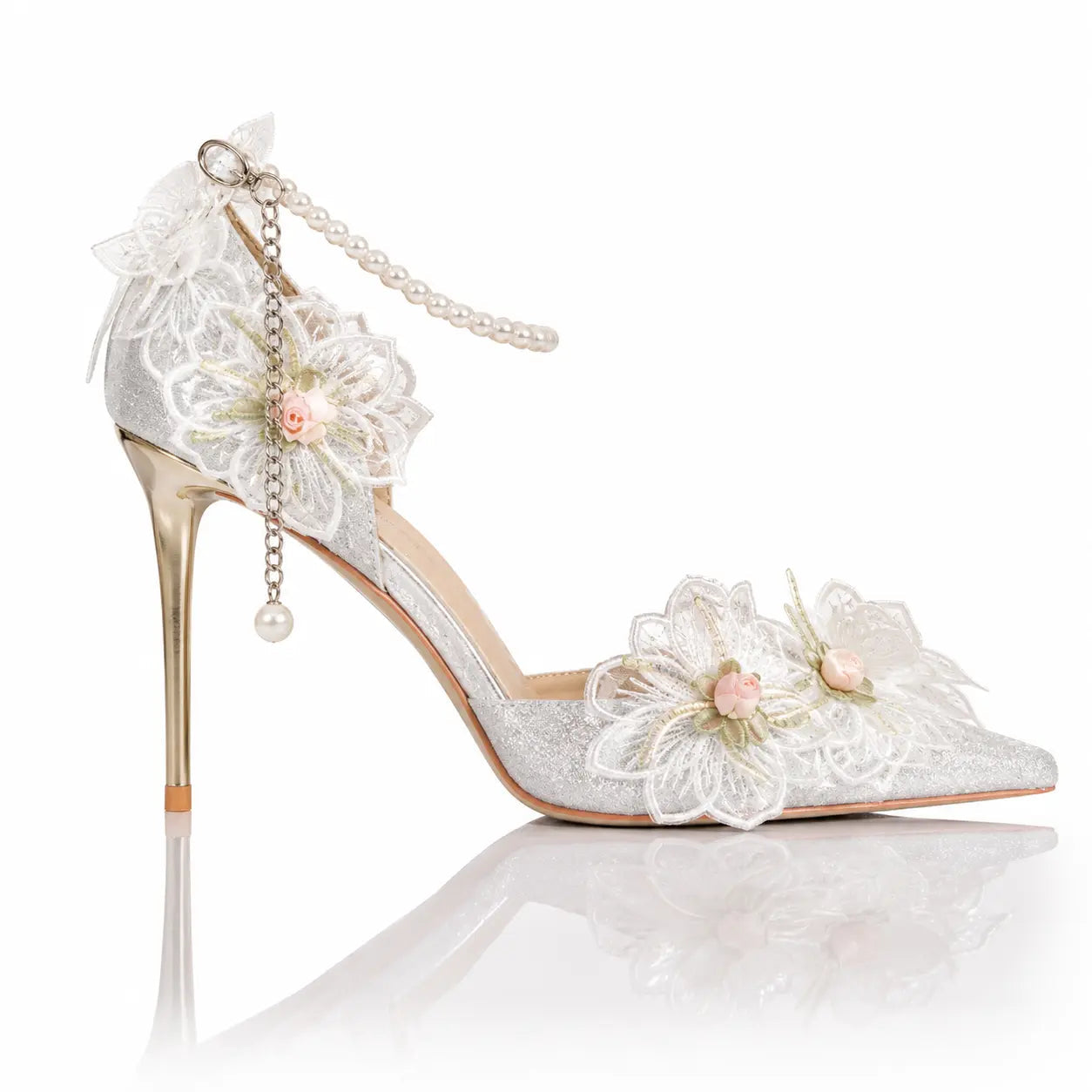 Pearl Blossom Bridal Heels Jovera Joyce