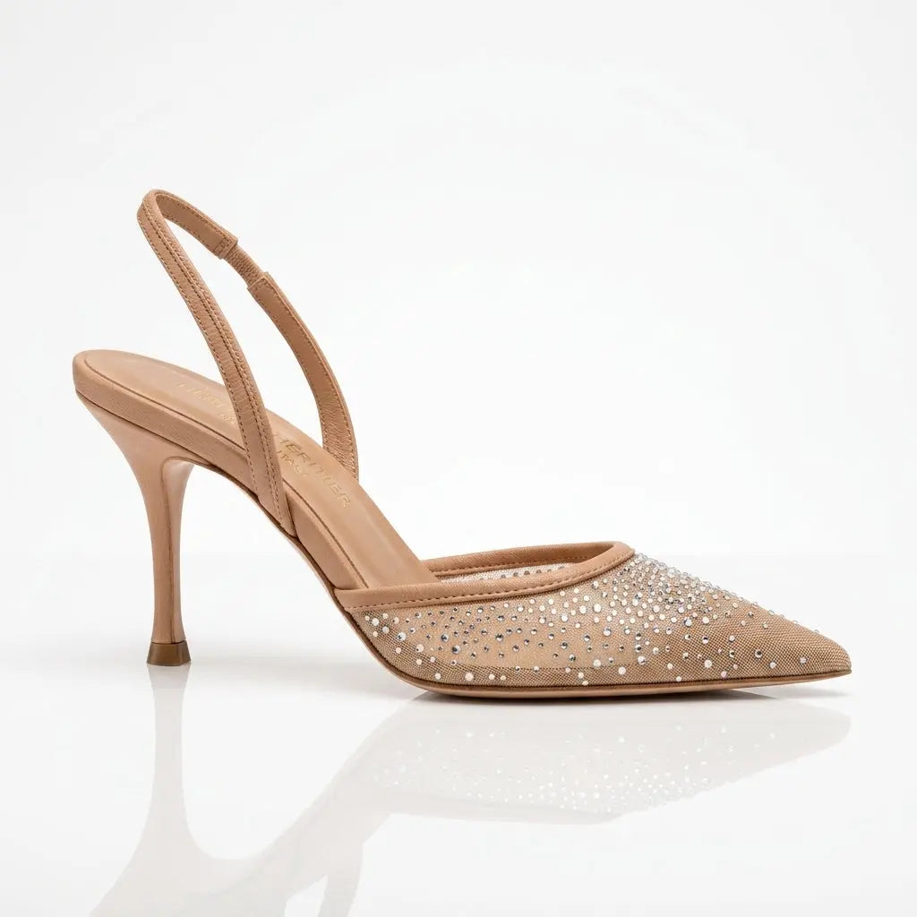 Eclat de Champagne Crystal Slingbacks Jovera Joyce
