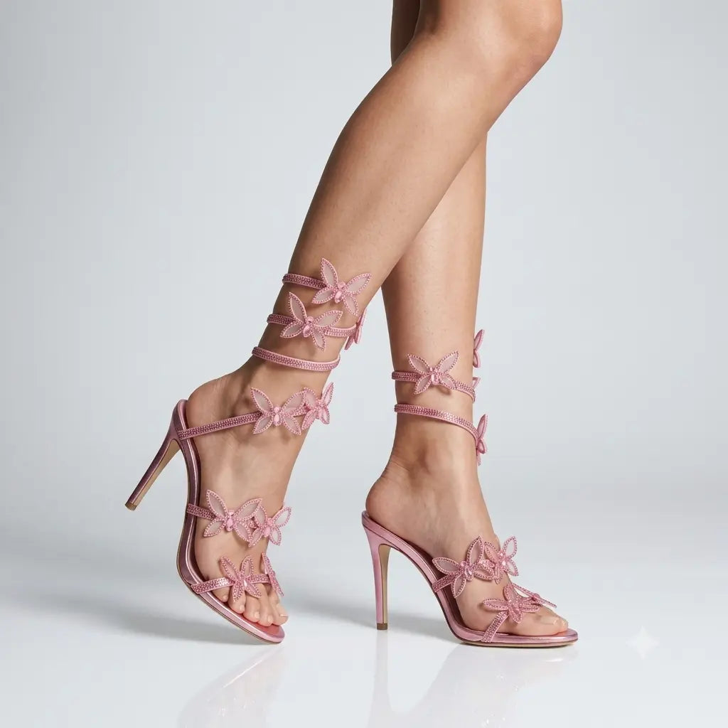 Celestia Butterfly Crystal Heels Jovera Joyce