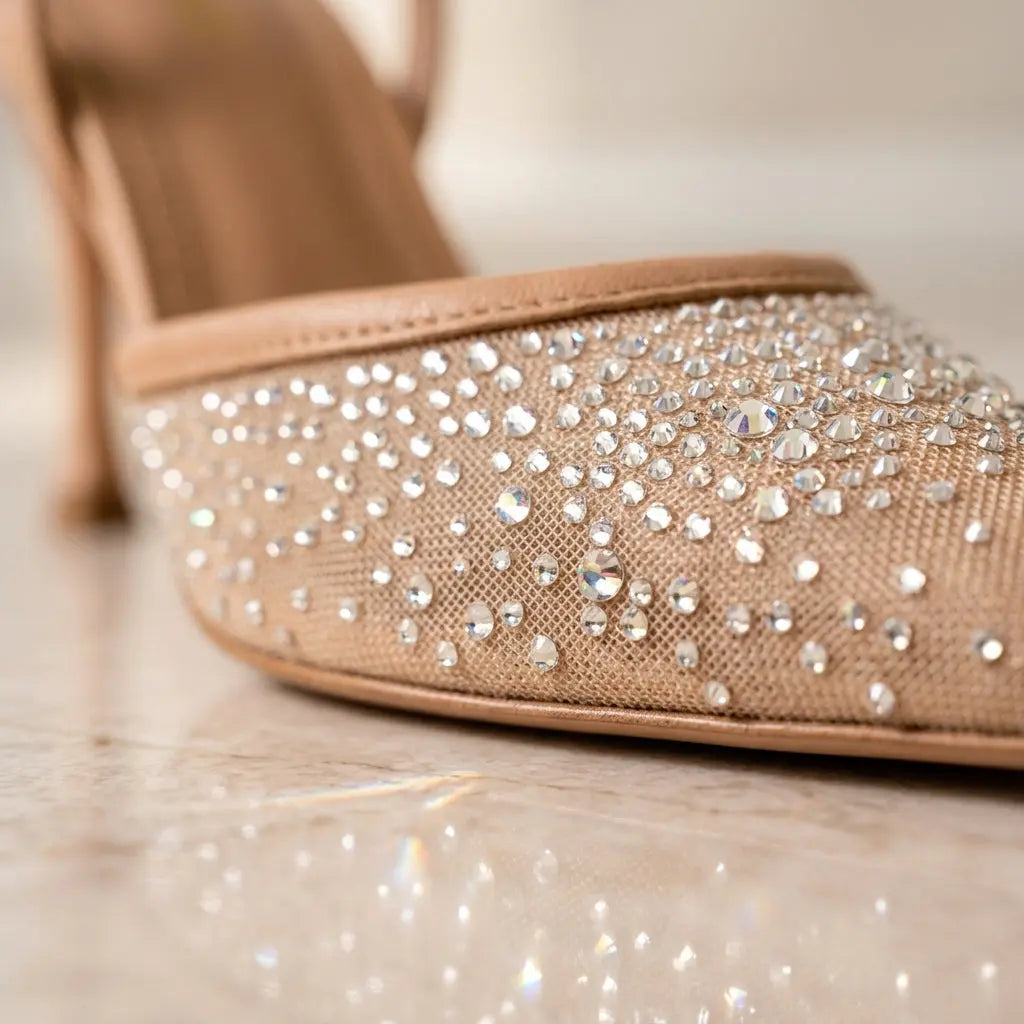 Eclat de Champagne Crystal Slingbacks Jovera Joyce