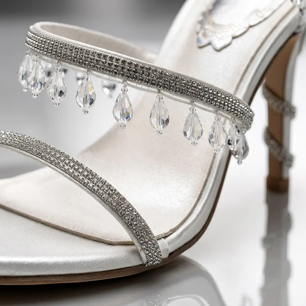 Crystal Cascade Wrap Sandals Jovera Joyce