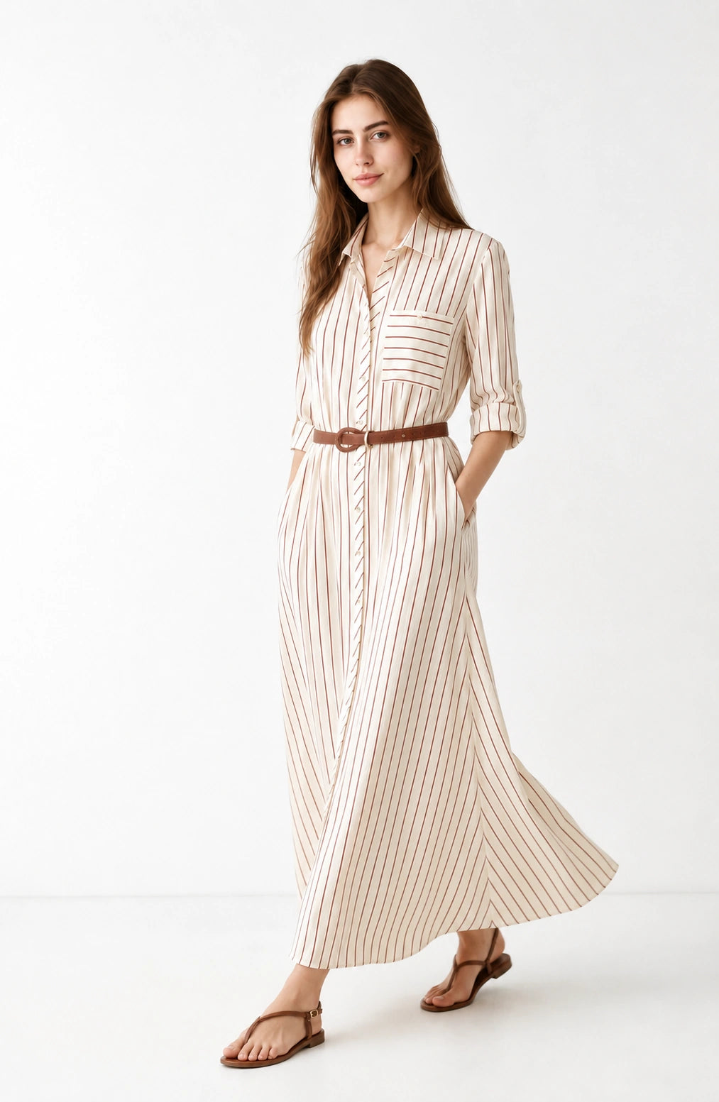 Jovera Joyce Maison Étoile Striped Elegance Dress