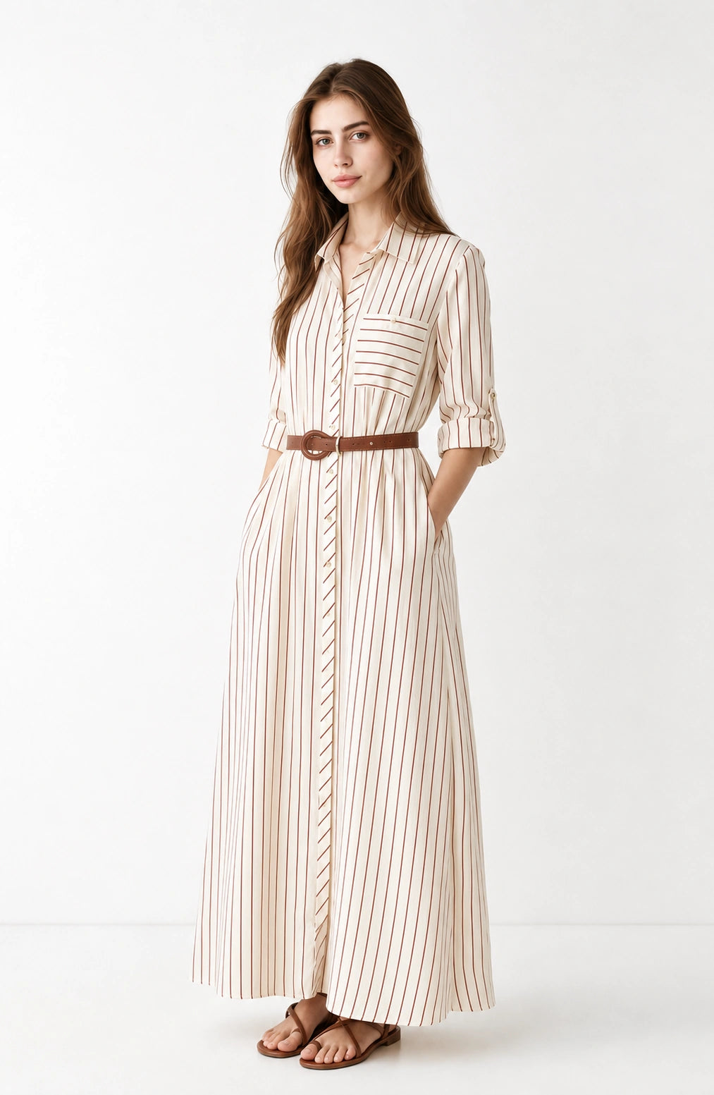Jovera Joyce Maison Étoile Striped Elegance Dress