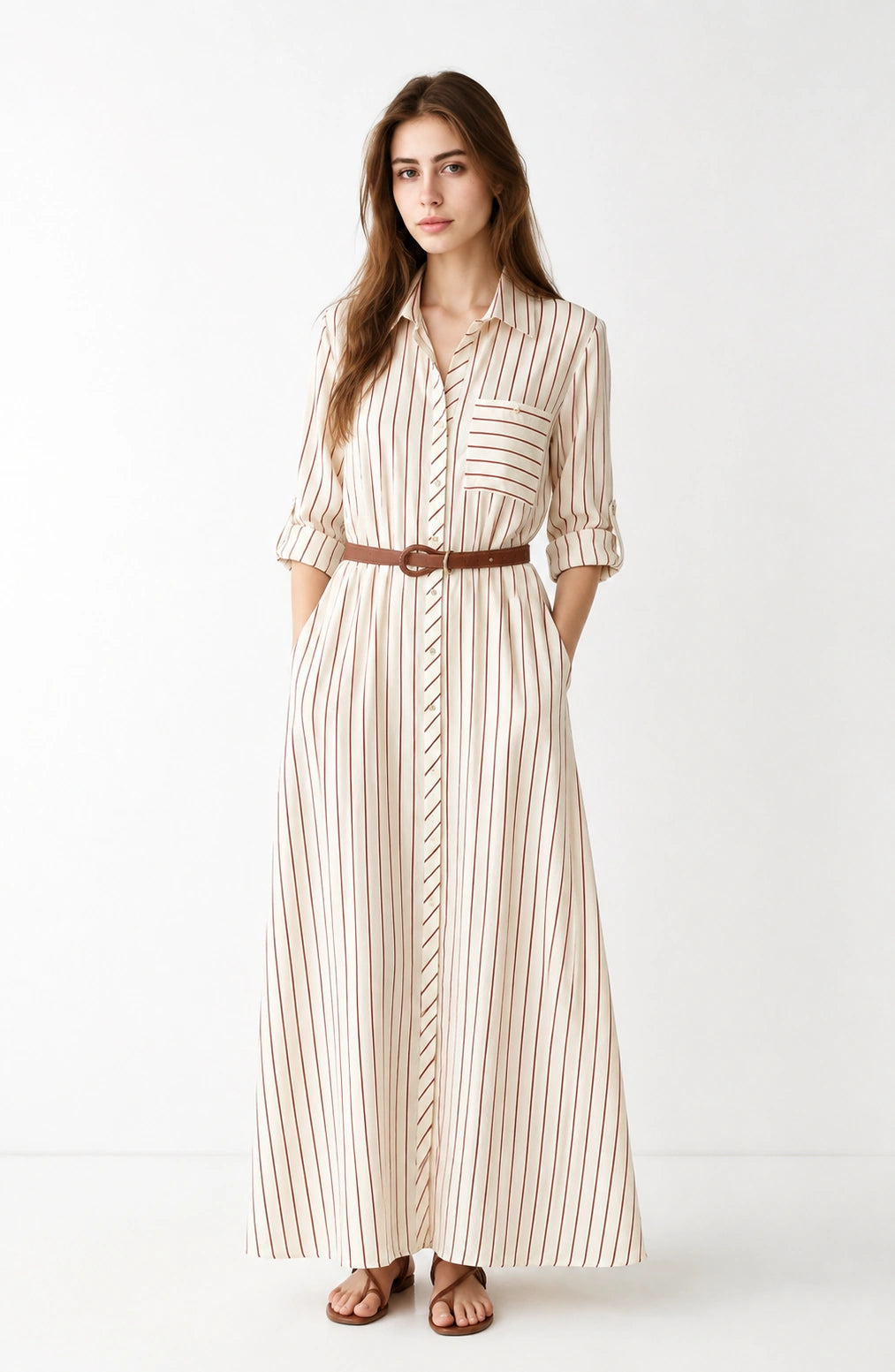 Jovera Joyce Maison Étoile Striped Elegance Dress