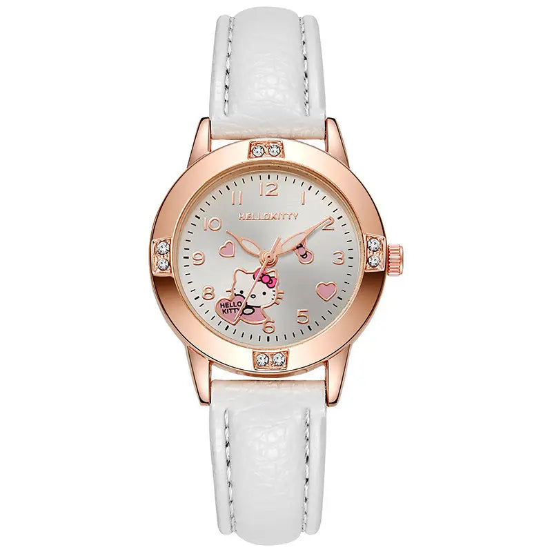 Rose gold diamond belt watch middle school watch women's Sanrio quartz watch cross-border watch wholesale