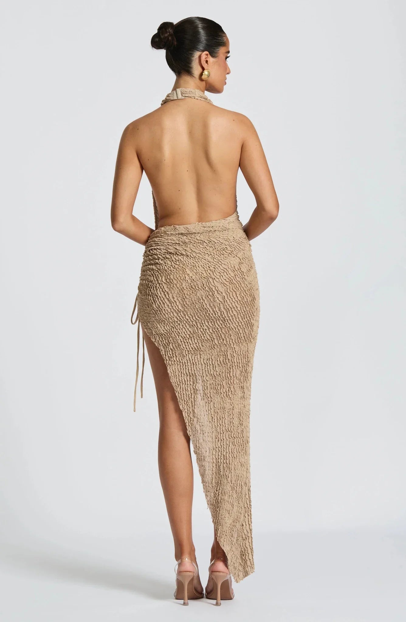 Aurelia Solenne Halter Midi Dress - Jovera Joyce