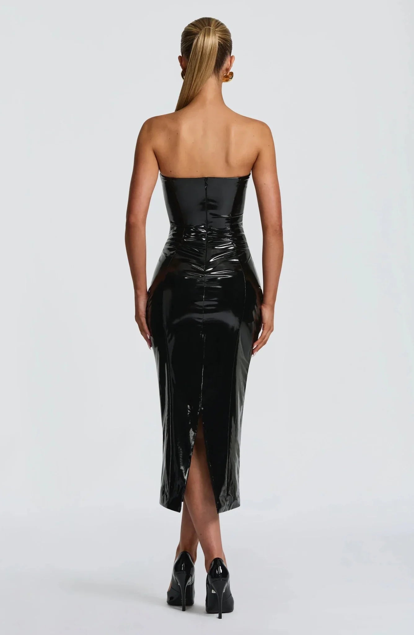 Valeria Noir Signature Midi Dress - Jovera Joyce