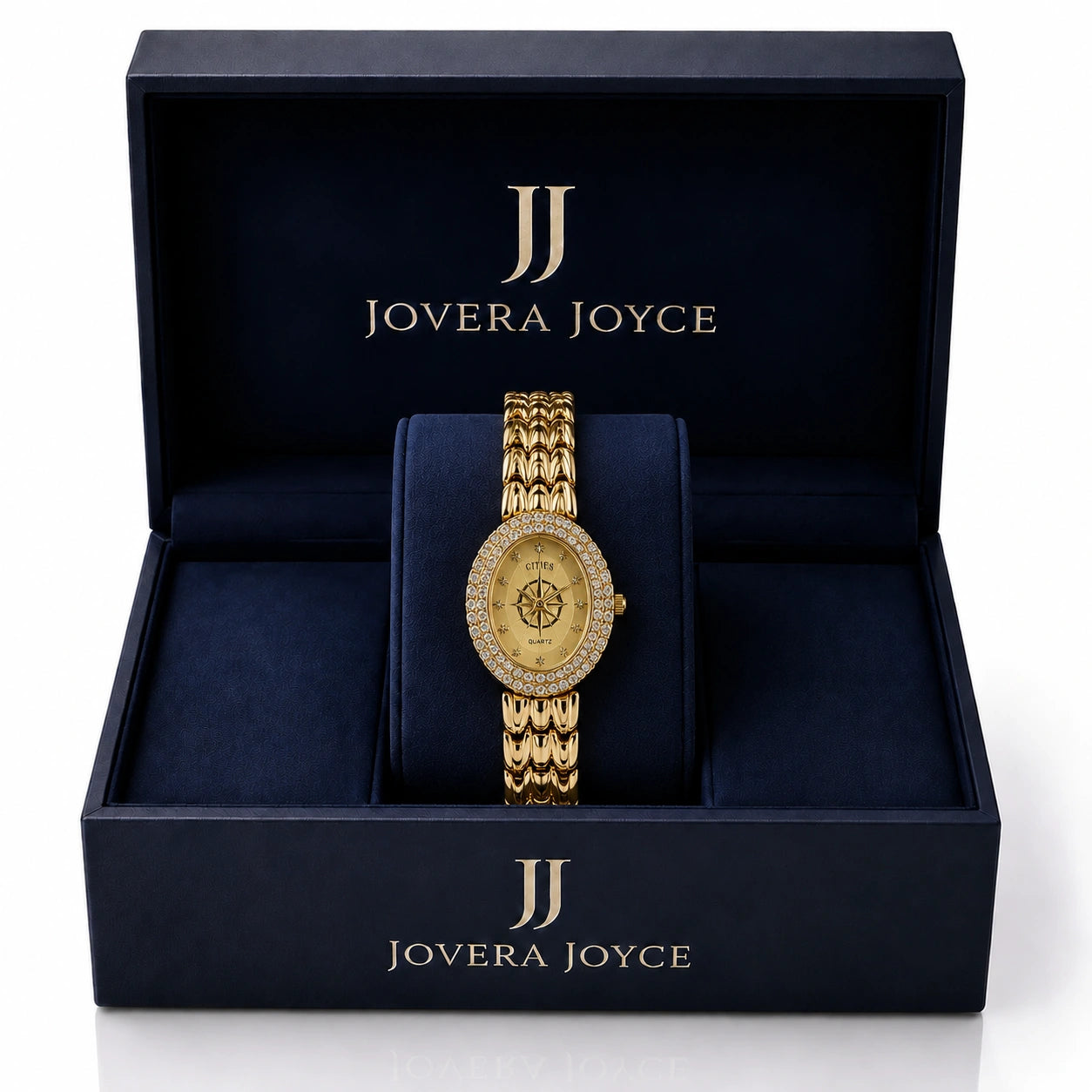 Jovera Joyce Golden Étoile Crystal Heritage Women’s Timepiece