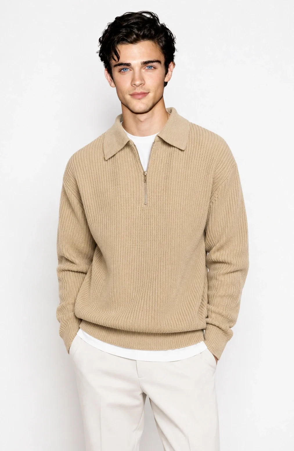 Jovera Joyce Valmont Quarter-Zip Ribbed Knit