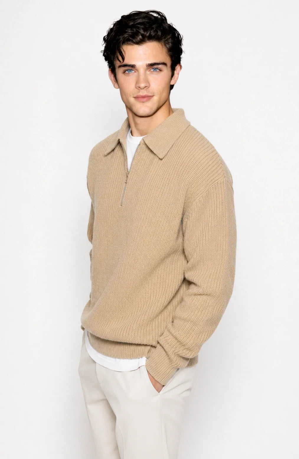 Jovera Joyce Valmont Quarter-Zip Ribbed Knit