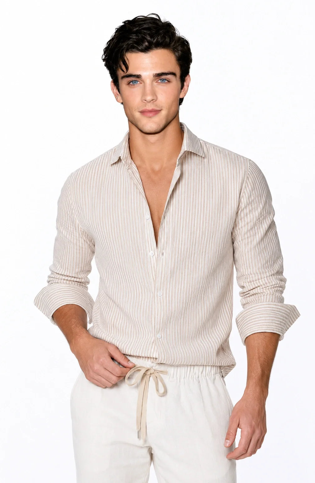 Jovera Joyce Riviera Seersucker Stripe Shirt