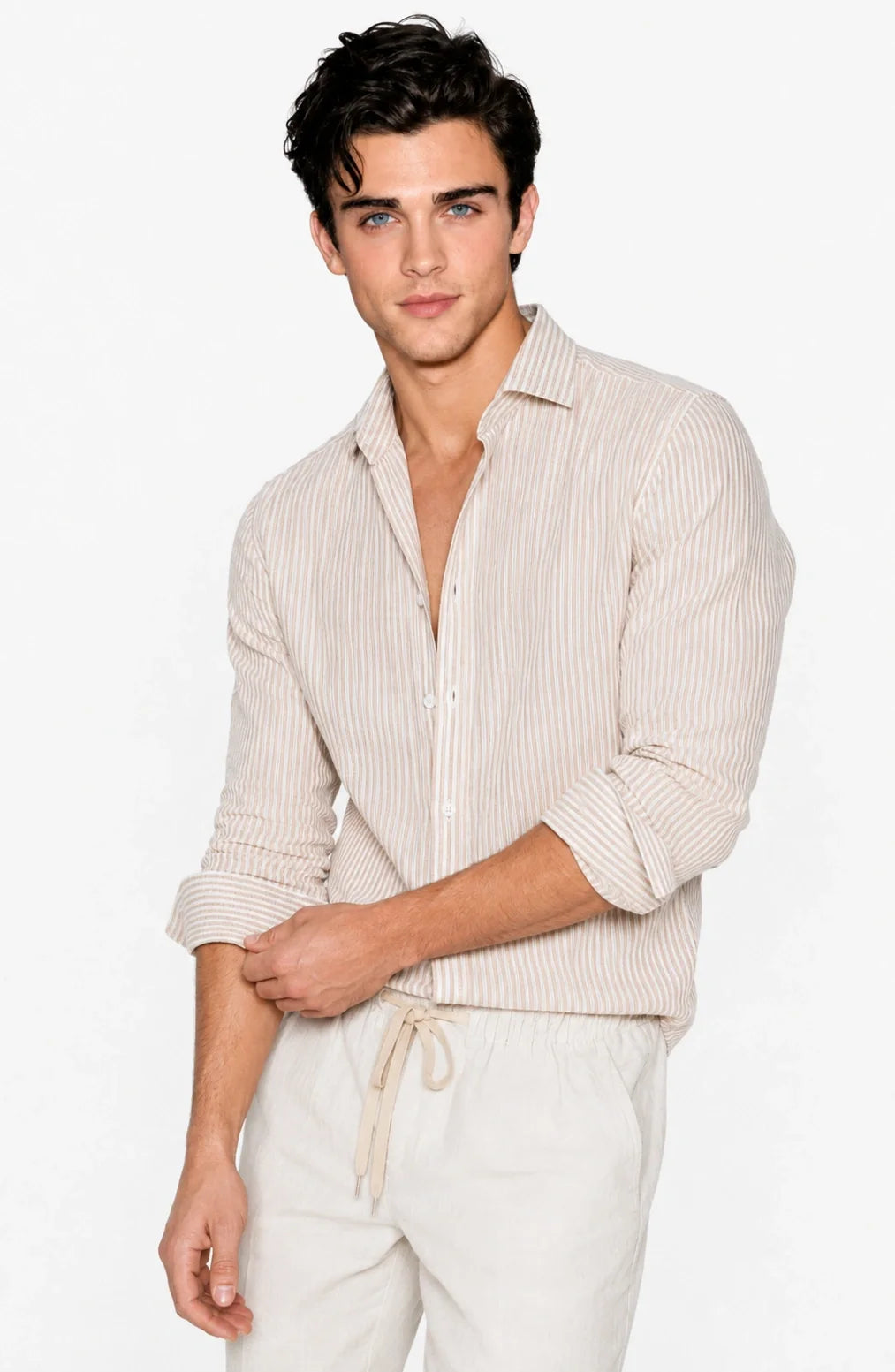 Jovera Joyce Riviera Seersucker Stripe Shirt