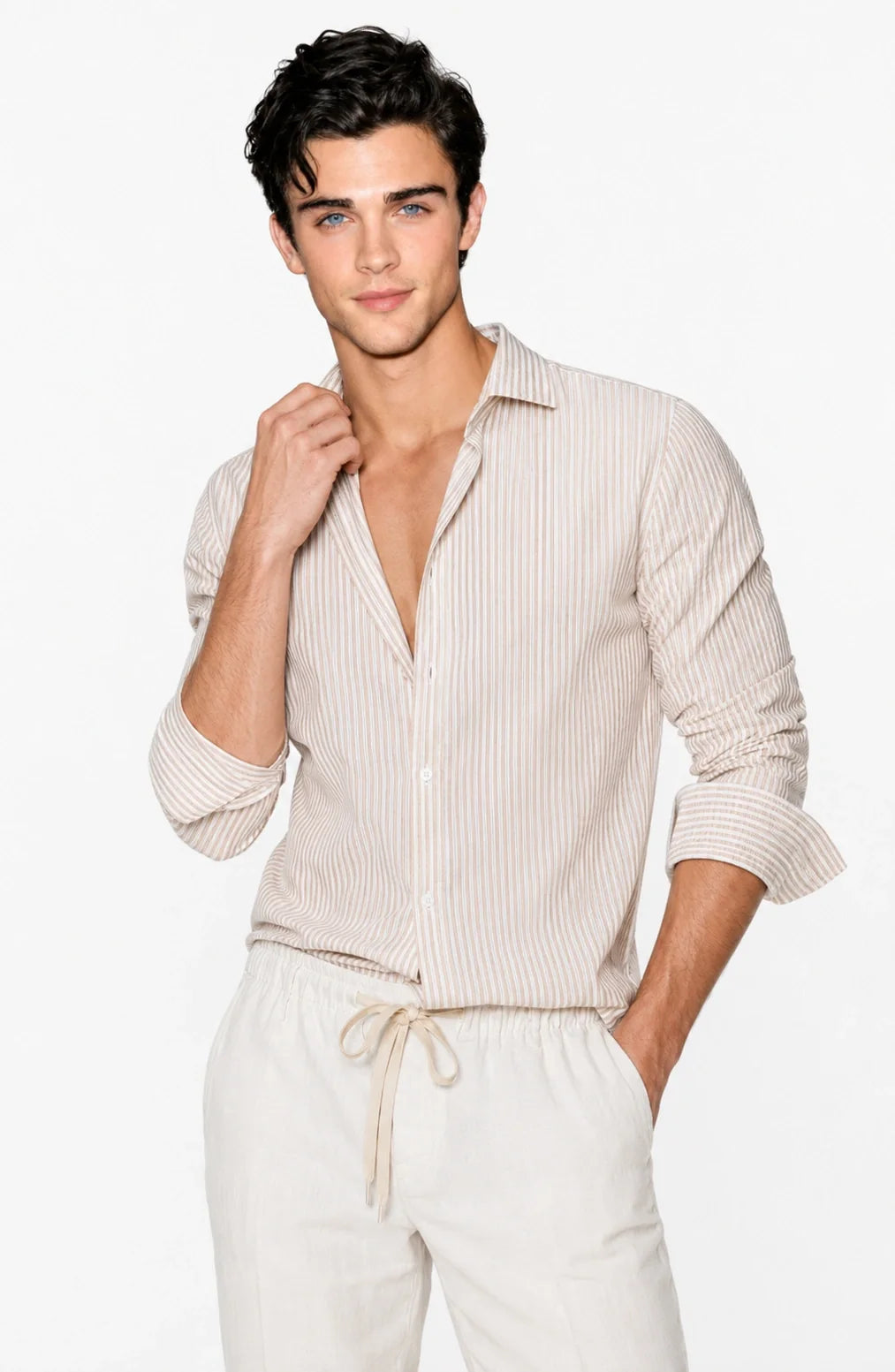 Jovera Joyce Riviera Seersucker Stripe Shirt
