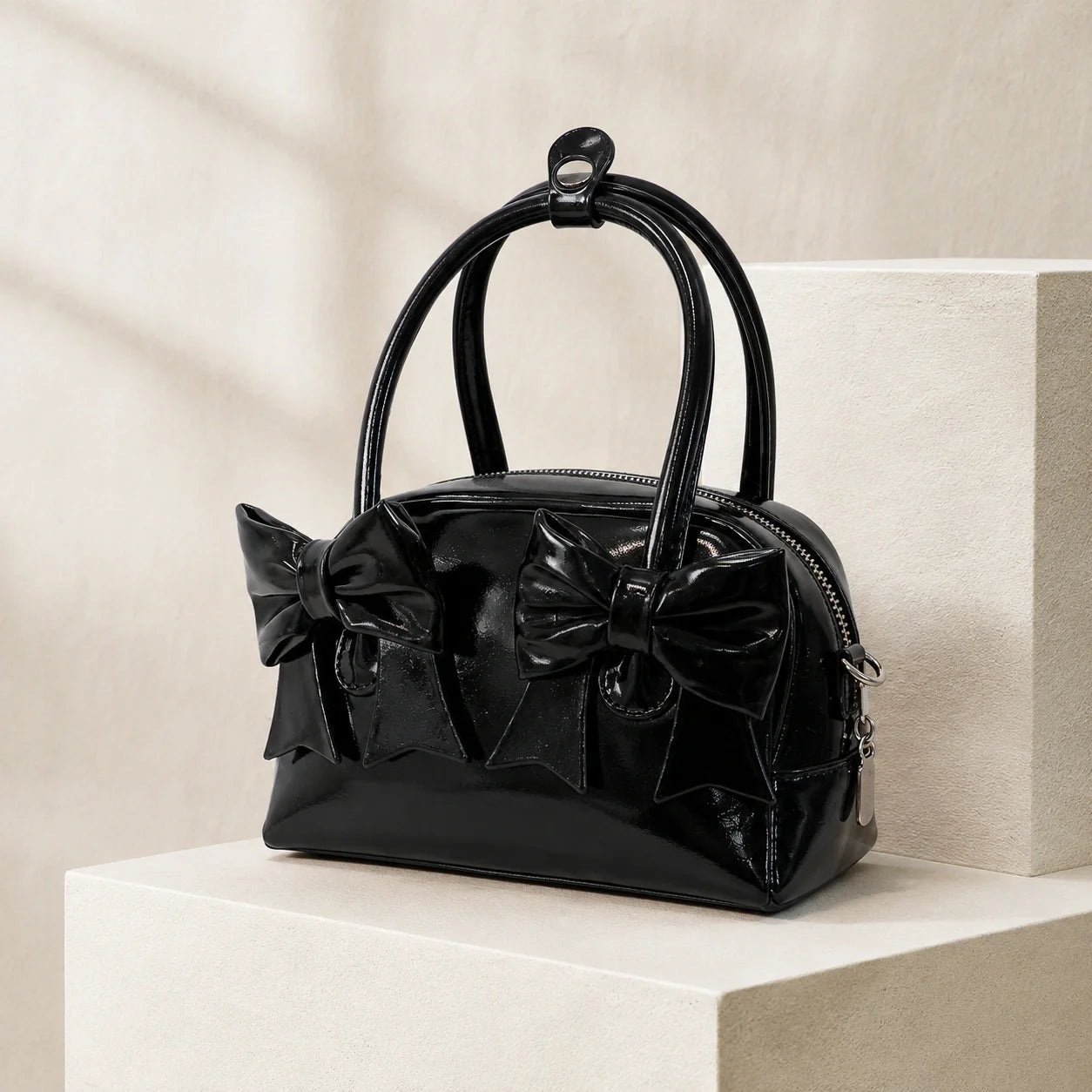 Jovera Joyce Belle Époque Double-Bow Gloss Handbag