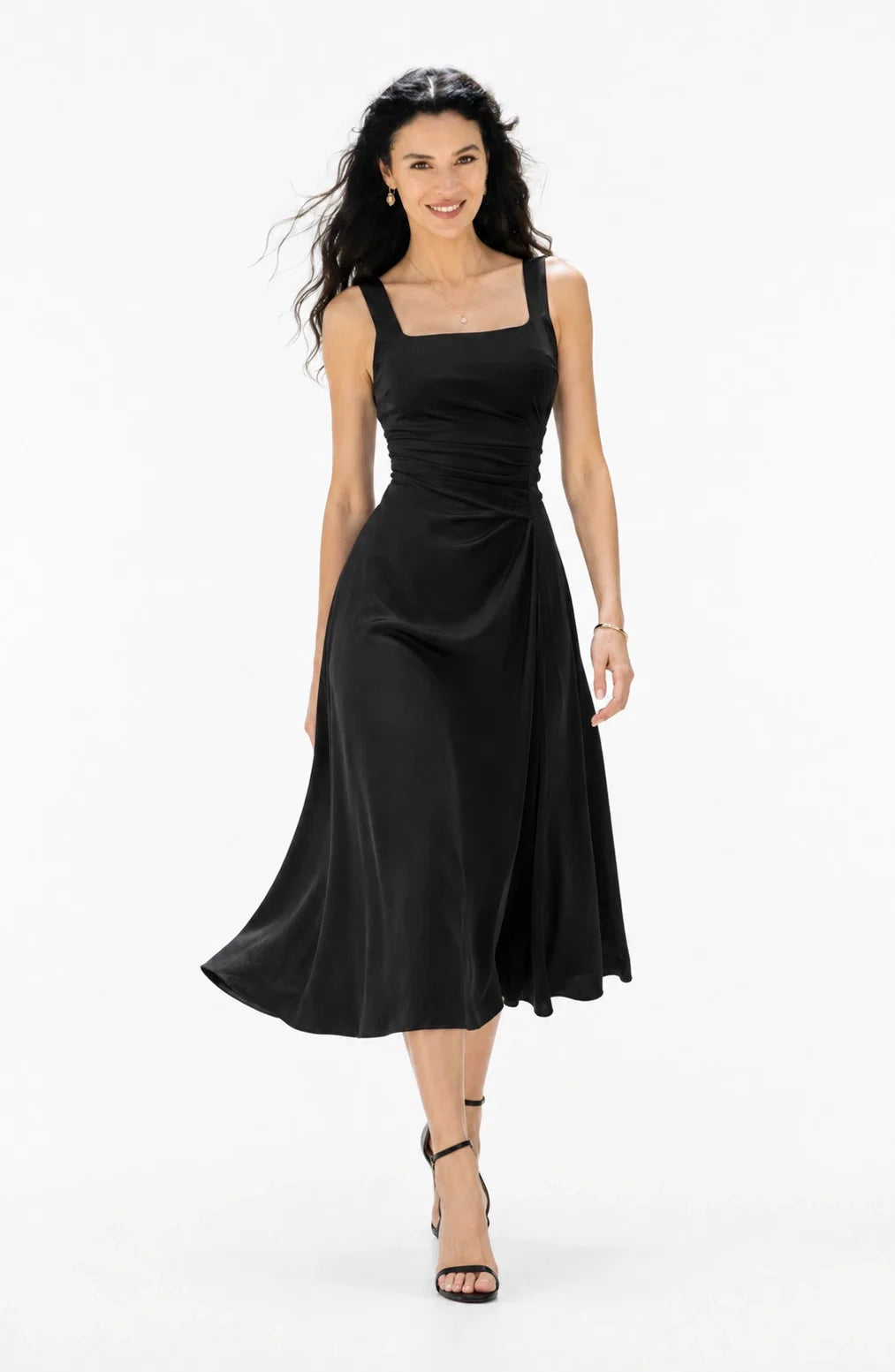 Jovera Joyce Élan Noir & Ivoire Midi Dress