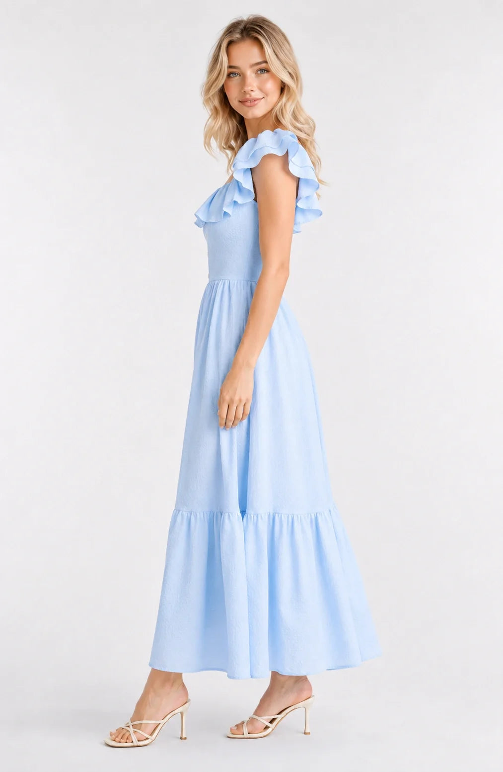 Jovera Joyce Lumière Belle Ruffle Maxi Dress