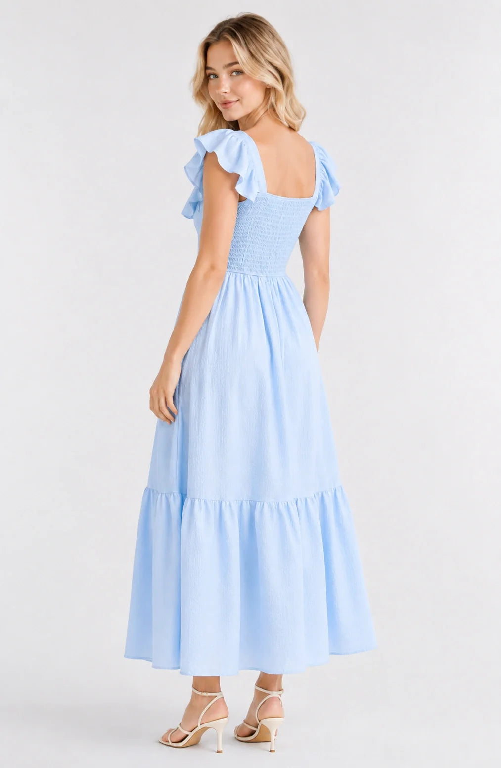 Jovera Joyce Lumière Belle Ruffle Maxi Dress